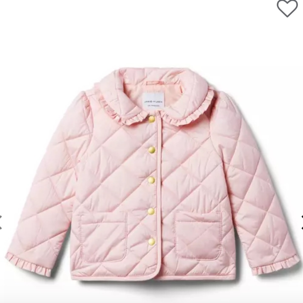 NWOT Janie and Jack Quilted Ruffle Collar Coat